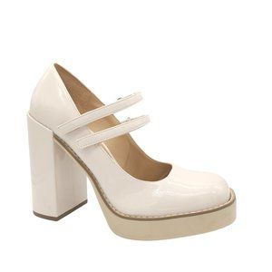NEW Steve Madden Twice Platform Mary Jane Heels Women's 9 Cream Blush
